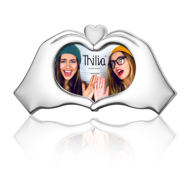 Cornice mani cuore argento Camilletti 454516 Hover Image