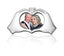 Cornice mani cuore 50 Camilletti 454520
