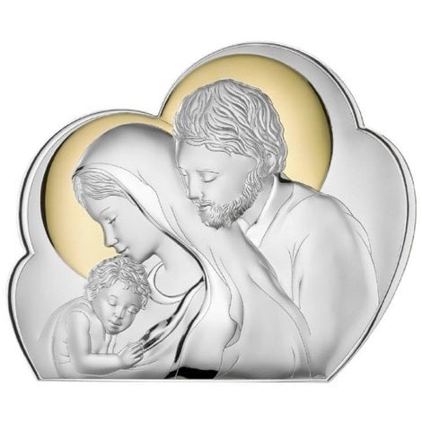 Pannello Sacra Famiglia 33x27 Oro Valenti