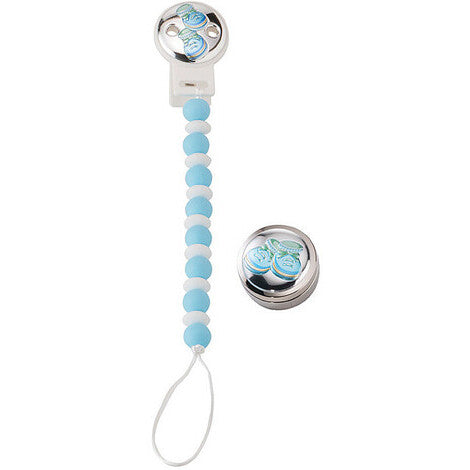 Set Regalo Porta Ciuccio e Scatolina Celeste Valenti Hover Image