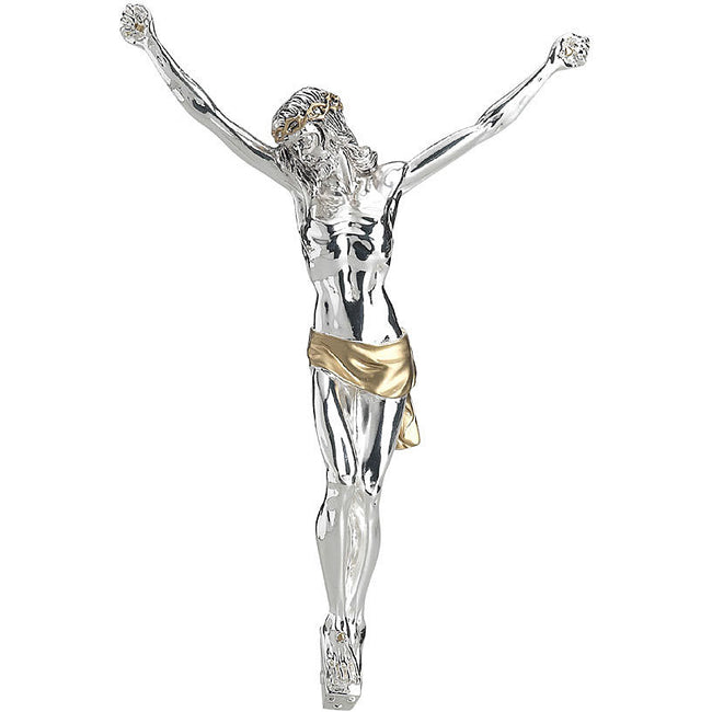 Crocefisso in Resina Argento con Croce in Legno Leonardo LE080827 Hover Image