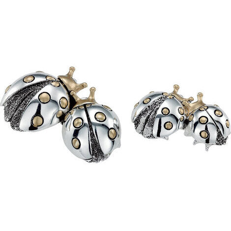 Coppia Coccinelle Piccola Argento e Oro Hover Image