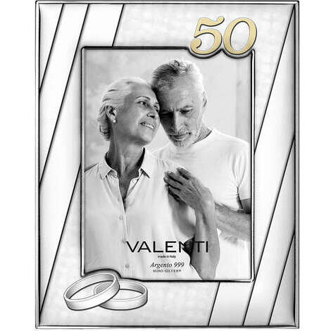 Cornice 50° Anniversario Argento 13x18 Valenti Hover Image
