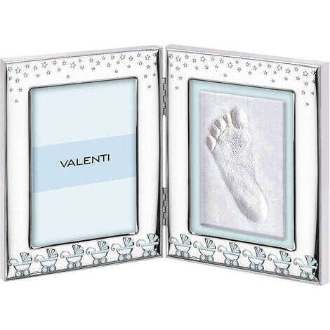 Cornice Carrozzina e Impronta 9x13 Celeste Valenti