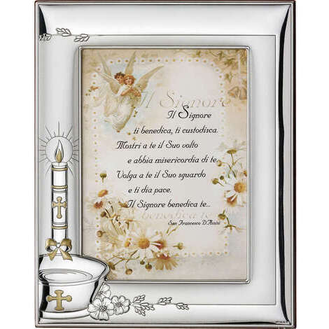 Cornice Battesimo Satinata Valenti