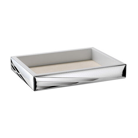 Vuotatasche Lucido Laminato Argento Valenti