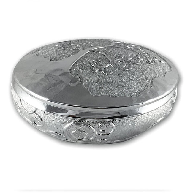 Scatola Tonda Resina Argento Albero della Vita Leonardo LE222002 Hover Image