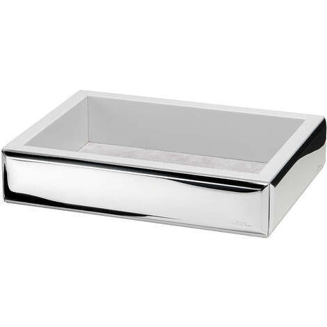 Vuotatasche in Legno Bianco con Argento Valenti Hover Image